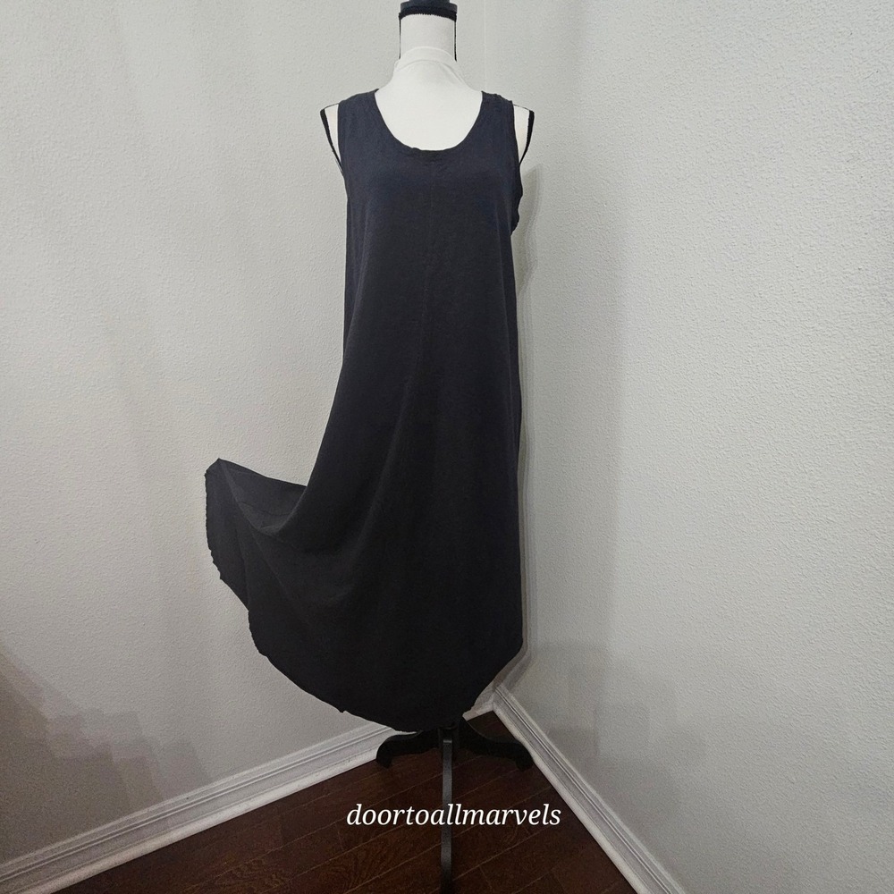 GAP Midi Sleeveless Cotton Dress Jersey Knit sz L Boho Resort Beach